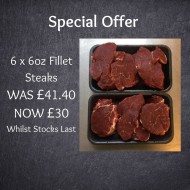  6 x 6oz Fillet Steaks