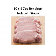 10 X 6oz Boneless Pork Loin Steaks