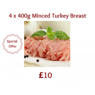 4 x 400g Mince Turkey Breast 