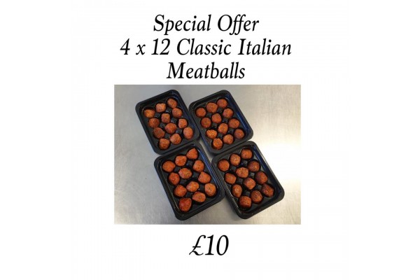 Special Offer 4 x 12 x Classic Pork Meatball in a Sweet Italian Glaze